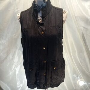 Dear John Classic Black Snap-Front Utility Vest